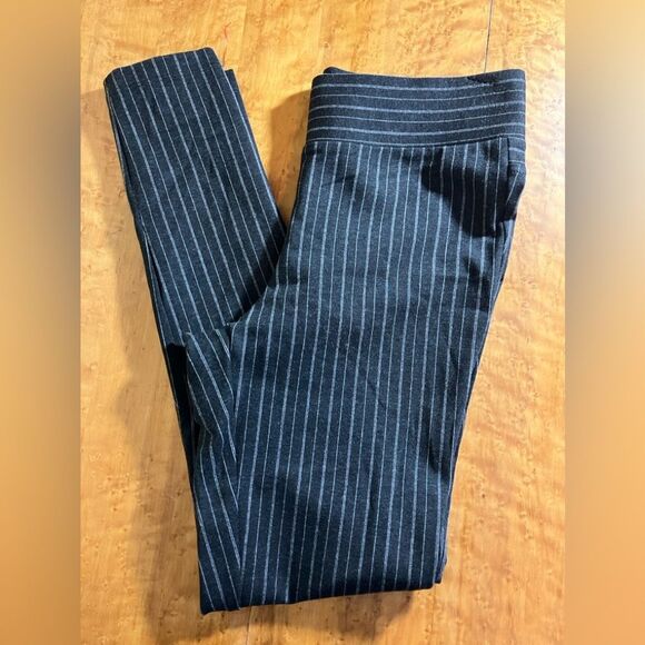 LOFT Pants - Loft, dark gray/ white pinstriped slacks, excellent condition, size small